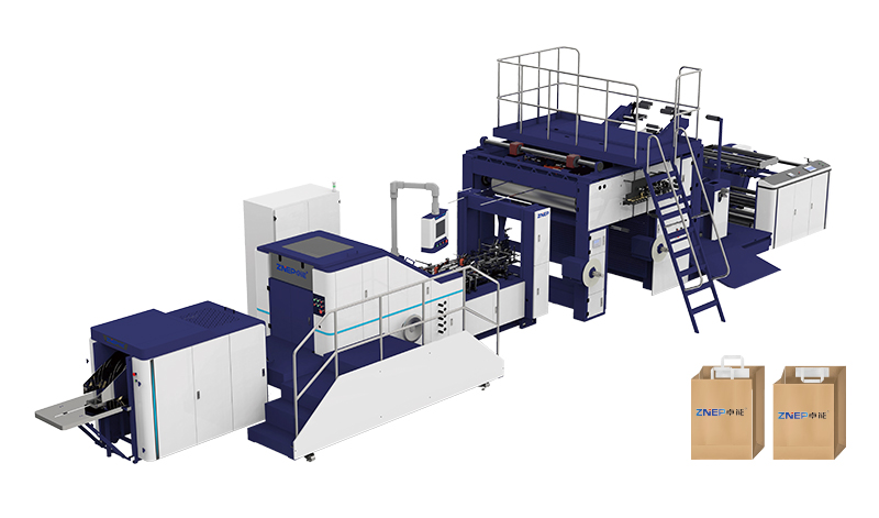 Automatic Paper Bag Making Machine With Twisted Rope/flat Handles And Flap